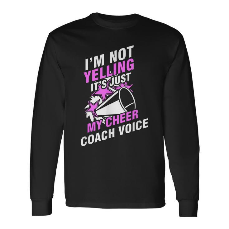 Cheerleading Cheer Coach Voice Cheering Squad Long Sleeve T-Shirt T-Shirt Gifts ideas