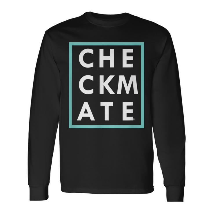 Chess Player Checkmate Checker Game Strategy Long Sleeve T-Shirt