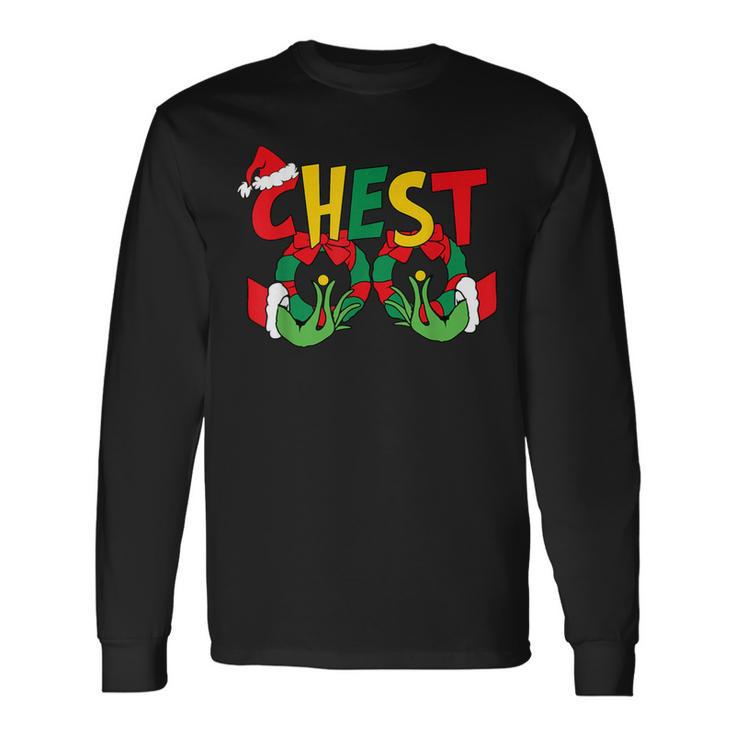 Chest Nuts Matching Chestnuts Christmas Couples Nuts Long Sleeve T-Shirt