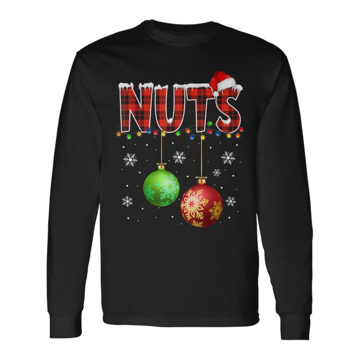 Chestnuts Matching Couples Christmas Lights Nuts Long Sleeve T-Shirt