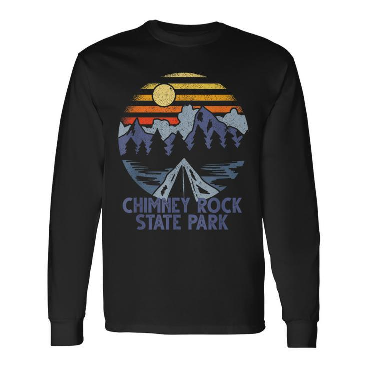 Chimney Rock State Park North Carolina Camping Long Sleeve T-Shirt
