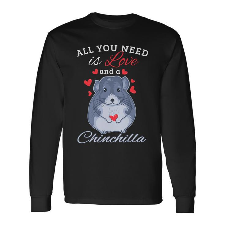 Chinchilla Cute Pet Animal Lover Owner Love Long Sleeve T-Shirt