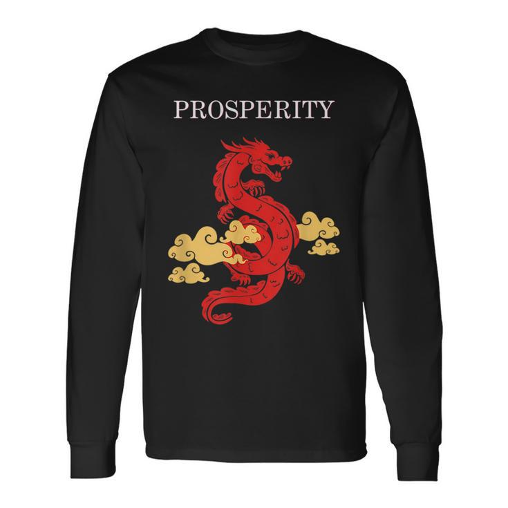 Chinese Dragon For Dragon Culture Lovers Prosperity Long Sleeve T-Shirt