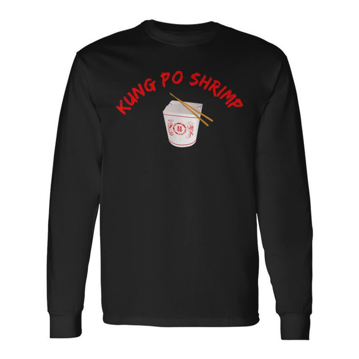 Graphic Chinese Food Apparel-Kung Po Shrimp Long Sleeve T-Shirt