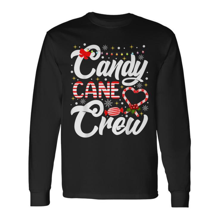 Christmas Candy Lover Xmas Candy Cane Crew Long Sleeve T-Shirt