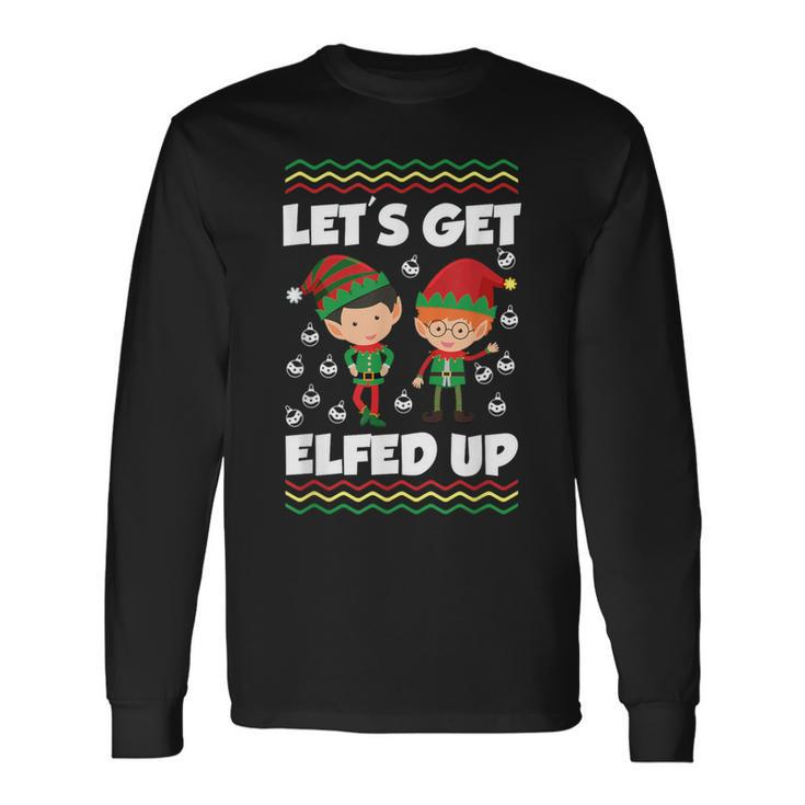 Christmas Elf Santa Ugly Christmas Long Sleeve T-Shirt Gifts ideas