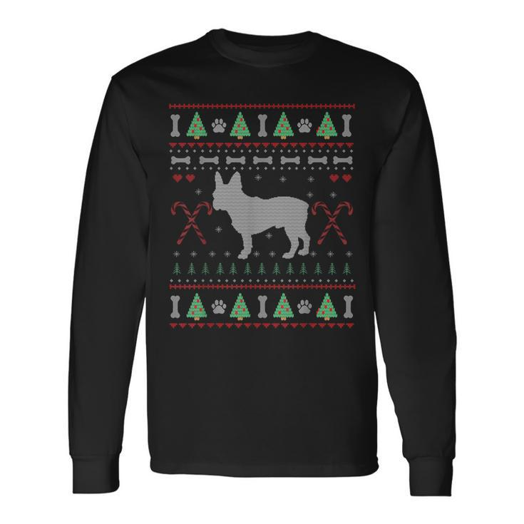 Christmas French Bulldog Ugly Sweater Dog Lover Long Sleeve T-Shirt
