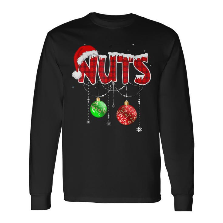 Christmas Matching Couple Chest Nuts Chestnuts Long Sleeve T-Shirt