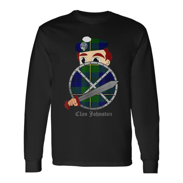 Clan Johnston Surname Last Name Scottish Tartan Crest Last Name Long Sleeve T-Shirt T-Shirt