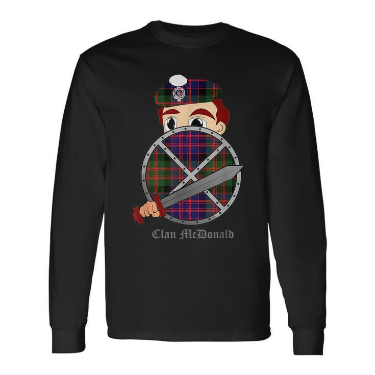Clan Mcdonald Surname Last Name Scottish Tartan Crest Last Name Long Sleeve T-Shirt T-Shirt