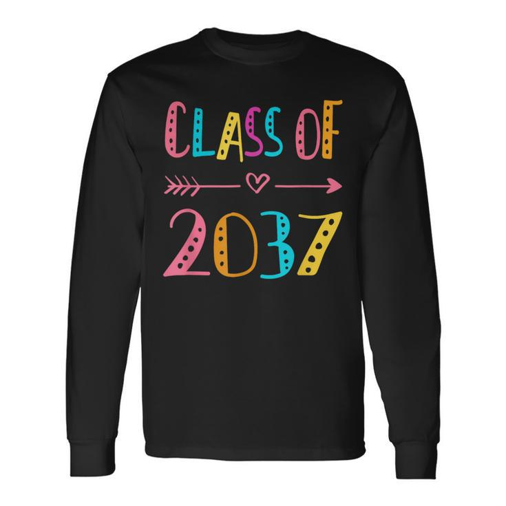 Class Of 2037 Pre-K Graduate Preschool Graduation Long Sleeve T-Shirt