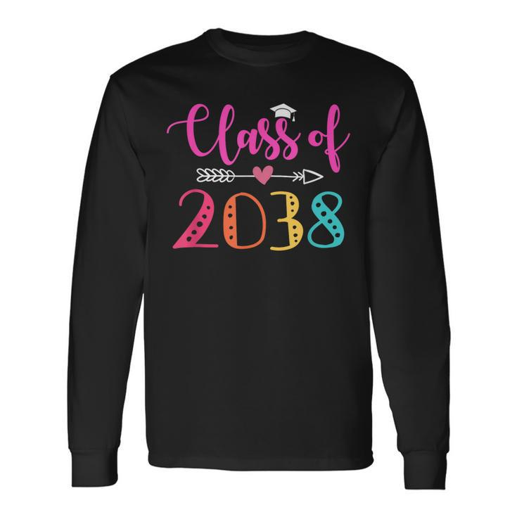 Class Of 2038 Kindergarten Pre K Grow With Me Graduation Long Sleeve T-Shirt T-Shirt Gifts ideas