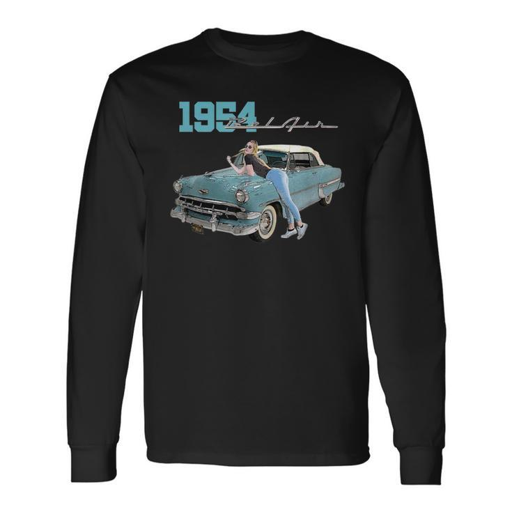 Classic Cars 1954 Belair 50S Convertible Car Collectors Long Sleeve T-Shirt