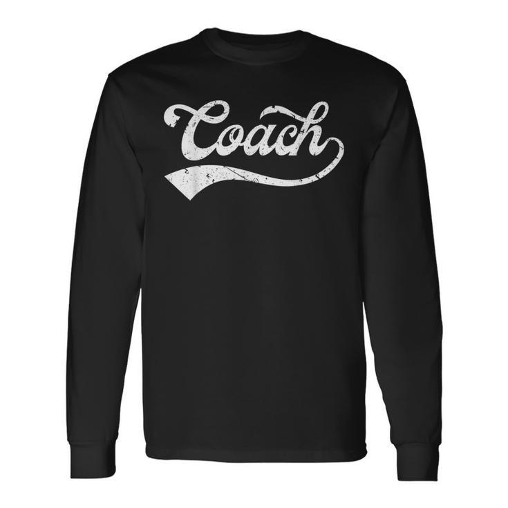 Coach Vintage Distressed Personal Trainer Coaching Long Sleeve T-Shirt