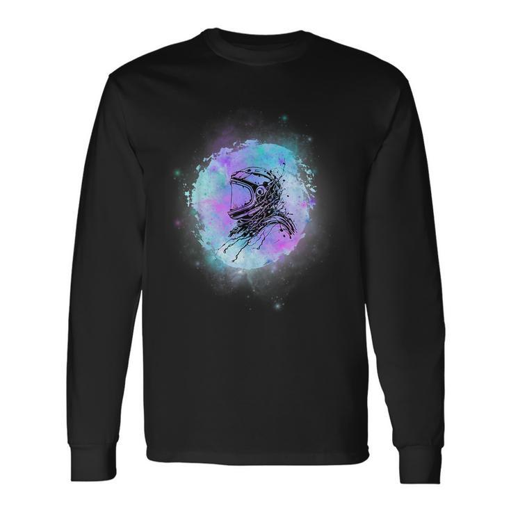 Colorful Space Astronaut Nebula Cloud Galaxy Space Long Sleeve T-Shirt