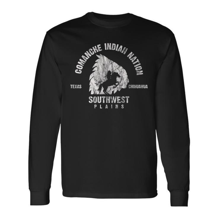 Comanche Native American Indian Pride Chief Respect Vintage Long Sleeve T-Shirt T-Shirt