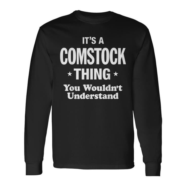 Comstock Thing Name Reunion Reunion Long Sleeve T-Shirt T-Shirt