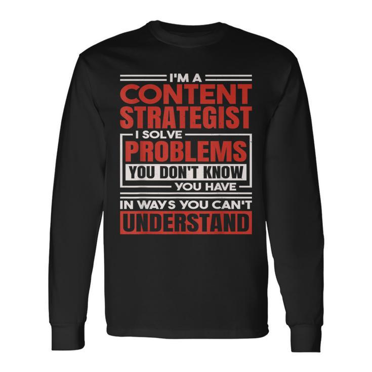 Content Strategist Long Sleeve T-Shirt