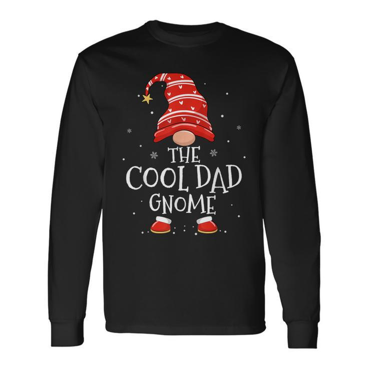 Cool Dad Gnome Xmas Family Matching Plaid Christmas Gnomes Long Sleeve T-Shirt