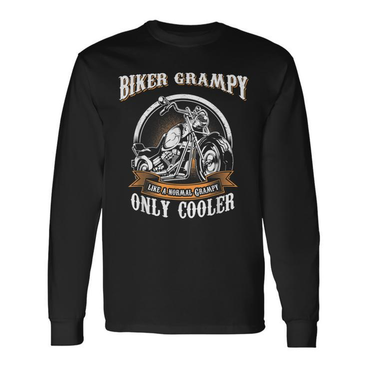Only Cool Grampy Rides Motorcycles T Rider Long Sleeve T-Shirt