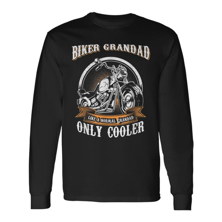 Only Cool Grandad Rides Motorcycles T Rider Long Sleeve T-Shirt