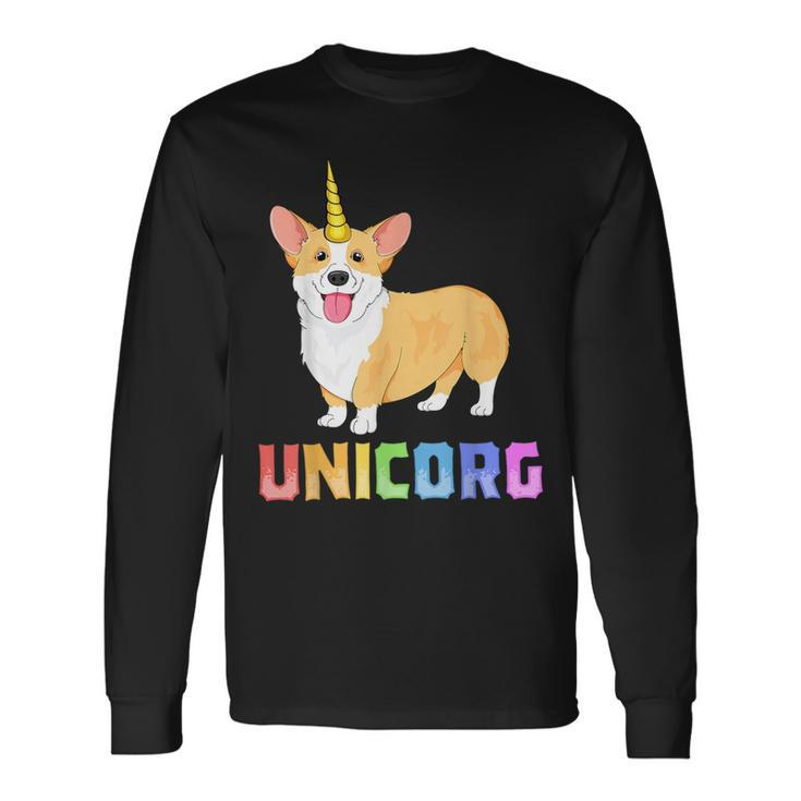 Corgi For Girls Unicorg Unicorn Corgicorn Dog Long Sleeve T-Shirt T-Shirt