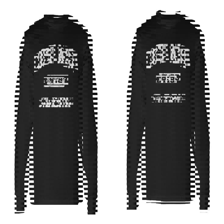 Costa Mesa California Ca State Vintage Athletic Style Long Sleeve T-Shirt