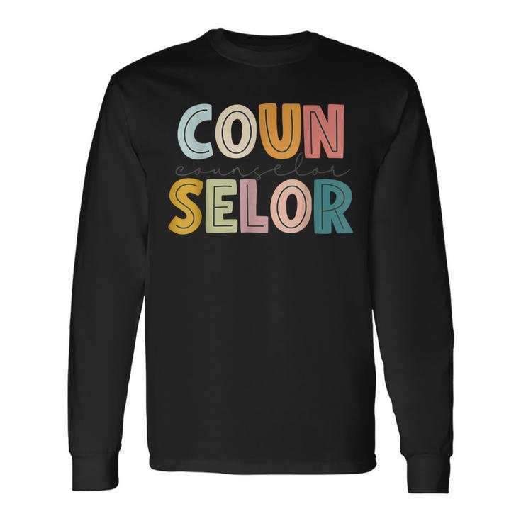 Counselor Alphabet Back To School First Day Of School Team Long Sleeve