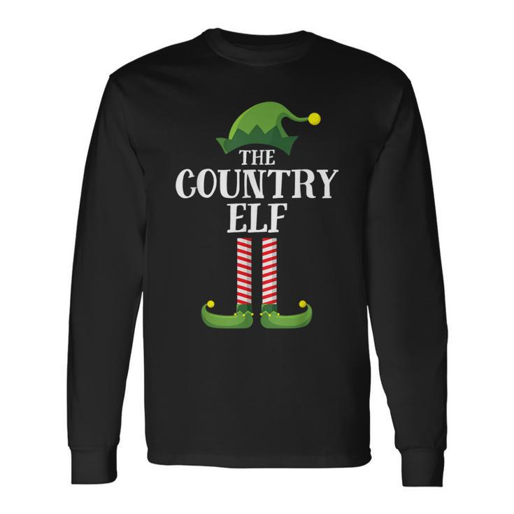 Country Elf Matching Family Group Christmas Party Long Sleeve T-Shirt