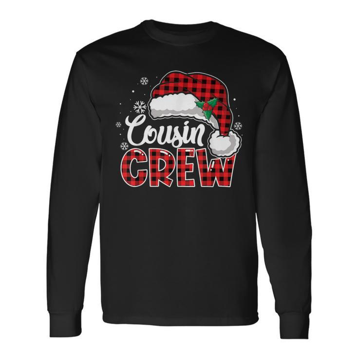 Cousin Crew Buffalo Plaid Christmas Family Xmas Pajama Santa Long Sleeve T-Shirt