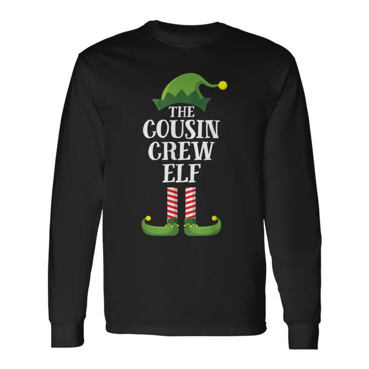 Cousin Crew Elf Matching Family Group Christmas Party Long Sleeve T-Shirt