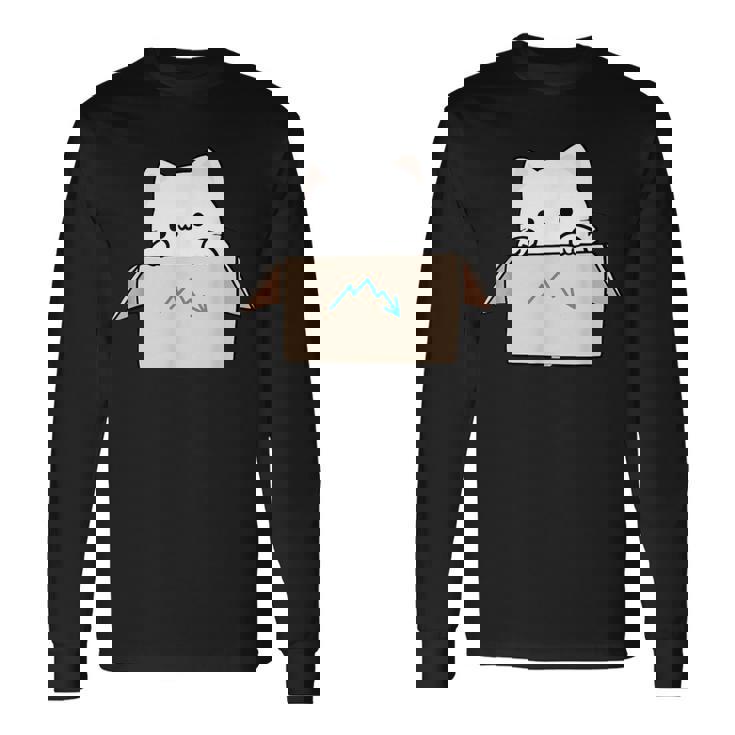 Coworker Pet Swagazon Associate Cute Cat In Cardboard Box Long Sleeve T-Shirt