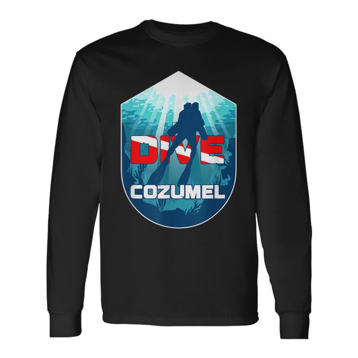 Cozumel Scuba Free Diving Snorkeling Mexican Vacation Long Sleeve T-Shirt