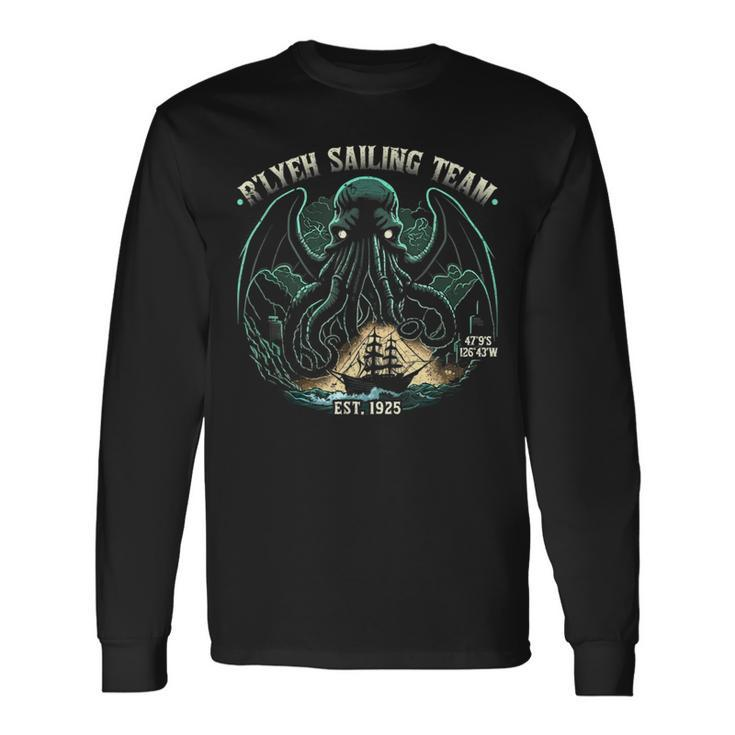 Cthulhu R'lyeh Sailing Team Cosmic Horror Cthulhu Sailing Long Sleeve T-Shirt