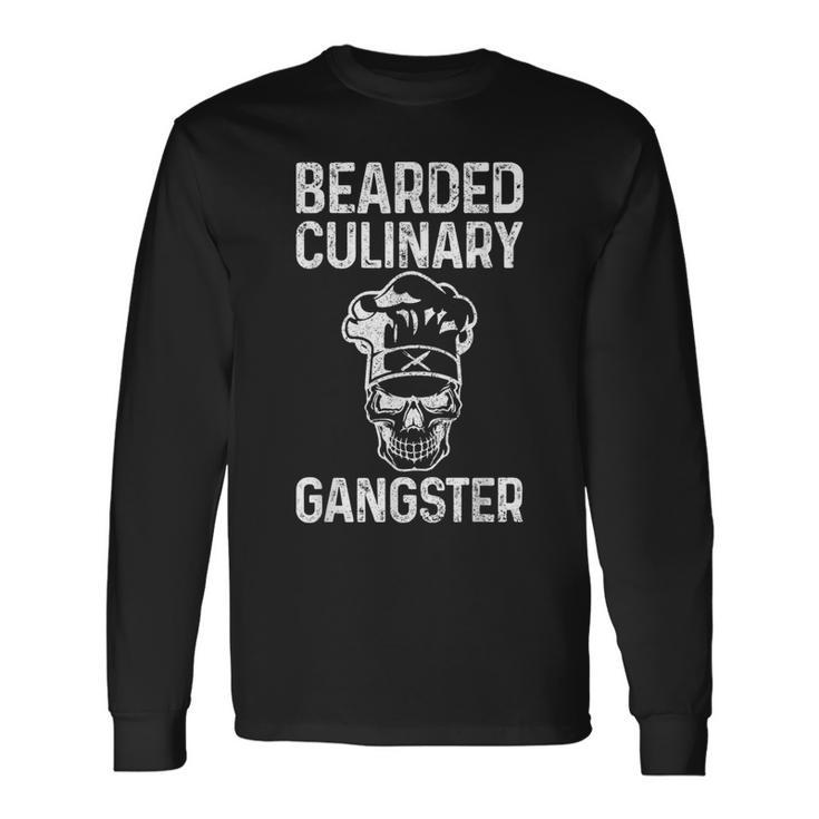 Culinary Gangster Bearded Chef Cook Cooking Bbq Grilling Long Sleeve T-Shirt T-Shirt
