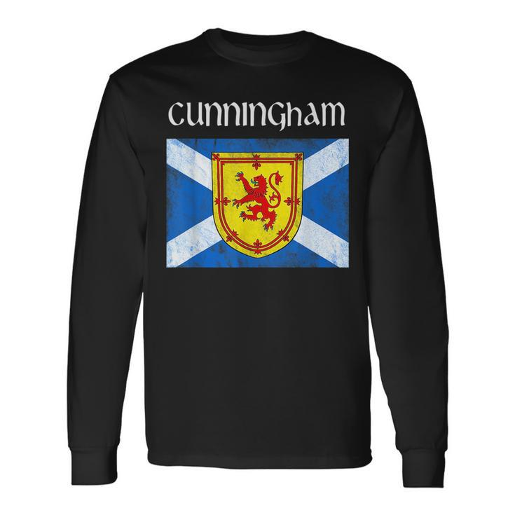 Cunningham Scottish Clan Name Scotland Flag Festival Long Sleeve T-Shirt