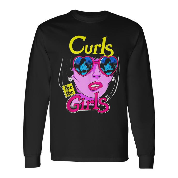 Curls For Girls Gym Weightlifting Bodybuilding Fitness Long Sleeve T-Shirt