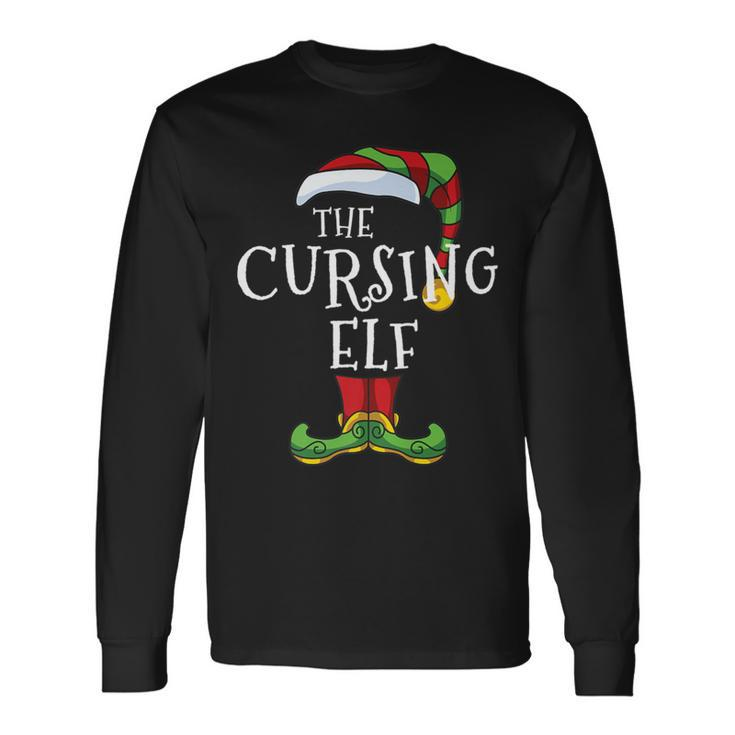 Cursing Elf Family Matching Christmas Group Rude Long Sleeve T-Shirt
