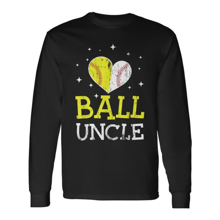 Cute Baseball And Softball Uncle Uncle Lover Long Sleeve T-Shirt T-Shirt