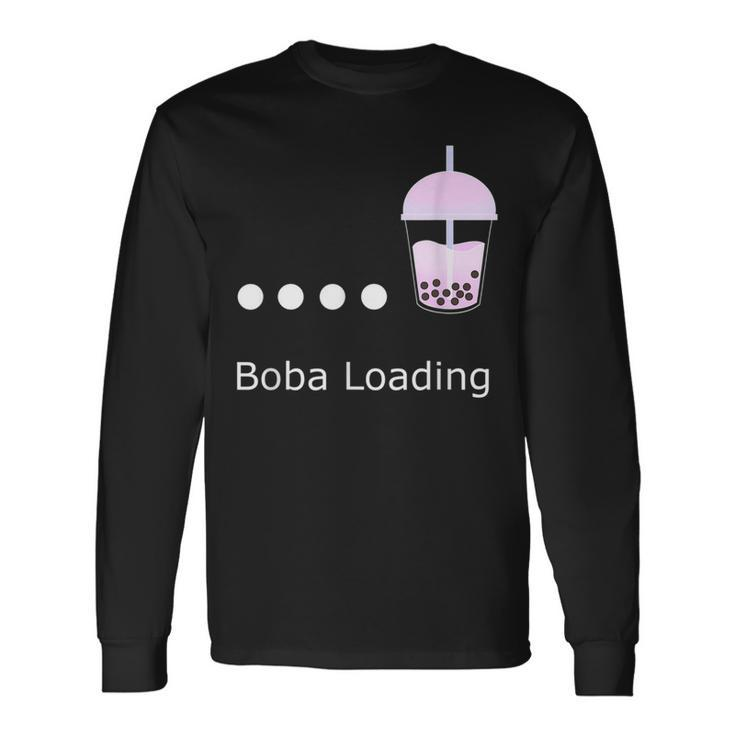 Cute Boba Milk Tea Loading Kawaii Pastel Aesthetic Long Sleeve T-Shirt T-Shirt