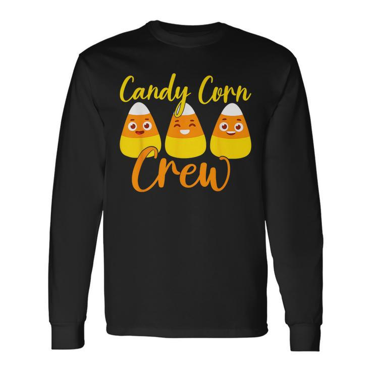 Cute Candy Corn Crew Halloween Trick Or Treat Costume Long Sleeve T-Shirt