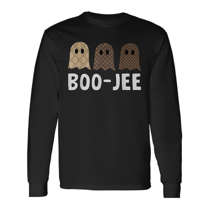 Cute Ghost Halloween Costume Boujee Boo-Jee Spooky Season Long Sleeve T-Shirt
