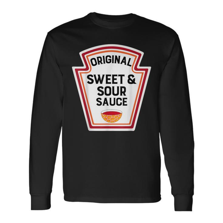 Cute Group Condiments Halloween Costume Sweet And Sour Sauce Long Sleeve T-Shirt