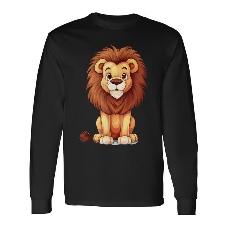 Cute Lion For A Lions Lovers And Lions Fans Long Sleeve T-Shirt