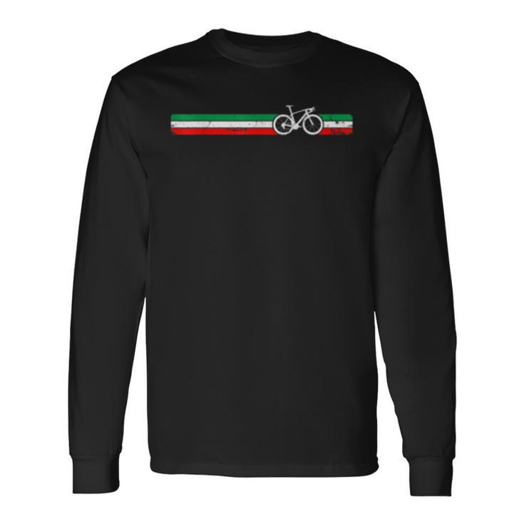 Cyclist Flag Italy Italian Bike Racing Cycling Bicycle Long Sleeve T-Shirt T-Shirt