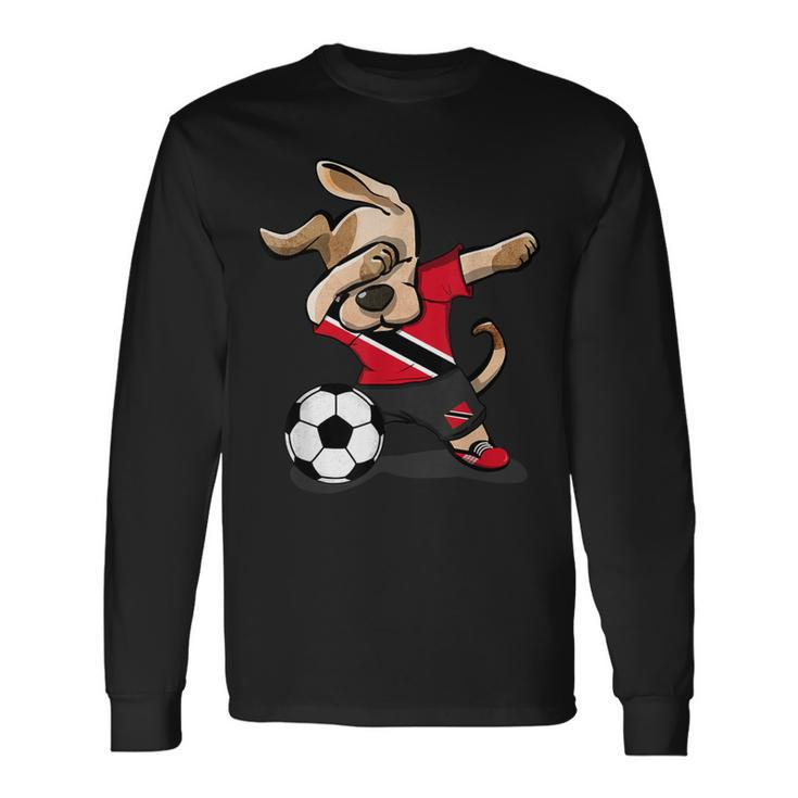 Dabbing Dog Trinidad And Tobago Soccer Jersey Football Lover Long Sleeve T-Shirt