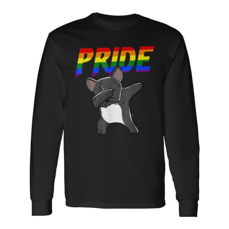 Dabbing French Bulldog Lesbian Gay Lgbt Pride Long Sleeve T-Shirt T-Shirt