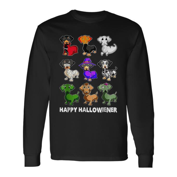 Dachshund Happy Halloweiner Halloween Dogs Lover Long Sleeve T-Shirt Gifts ideas