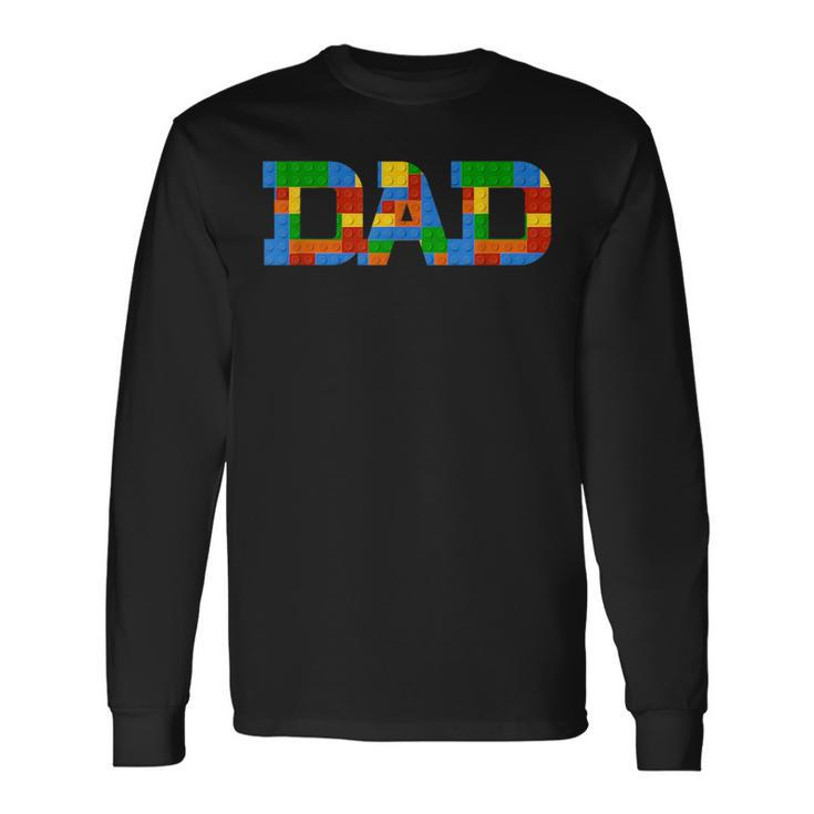 Dad Brick Builder Blocks Master Builder Awesome Cute Long Sleeve T-Shirt T-Shirt