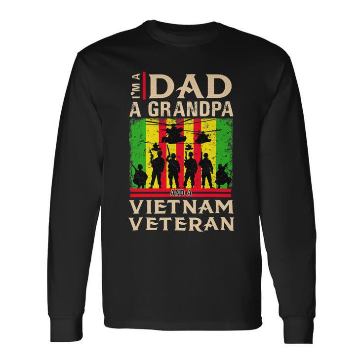 Dad Grandpa Vietnam Veteran Shirts Veteran Fathers Day 230 Long Sleeve T-Shirt